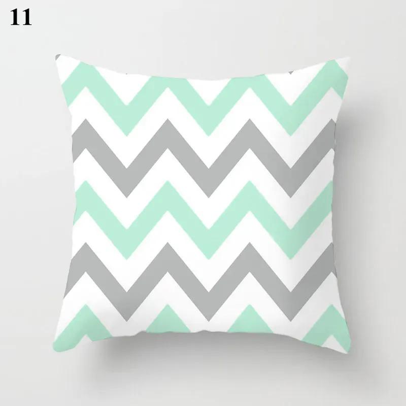 Nordic Modern New Geometric Mint Green Blue Pillowcase, Home Decor Living Room Sofa Decoration Cushion Cover 60x60 40x40 50x50
