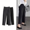 Plus Size Pants for Women Spring Summer Fashion High Waist Suit Pants Women Gray or Black Casual Trousers Female