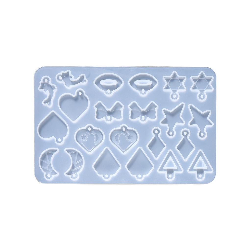 Earring Pendants Epoxy Resin Silicone Mold Heart Shape Mould for DIY Keychain Earring Pendant Jewelry Making Casting Crafts