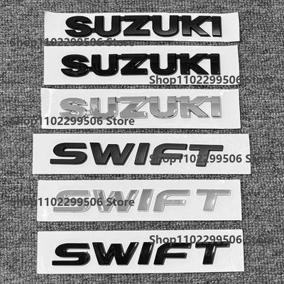 ABS Auto Kofferraum Emblem Schwarz Chrom Abzeichen Aufkleber für Suzuki Swift Buchstaben Logo Dekor