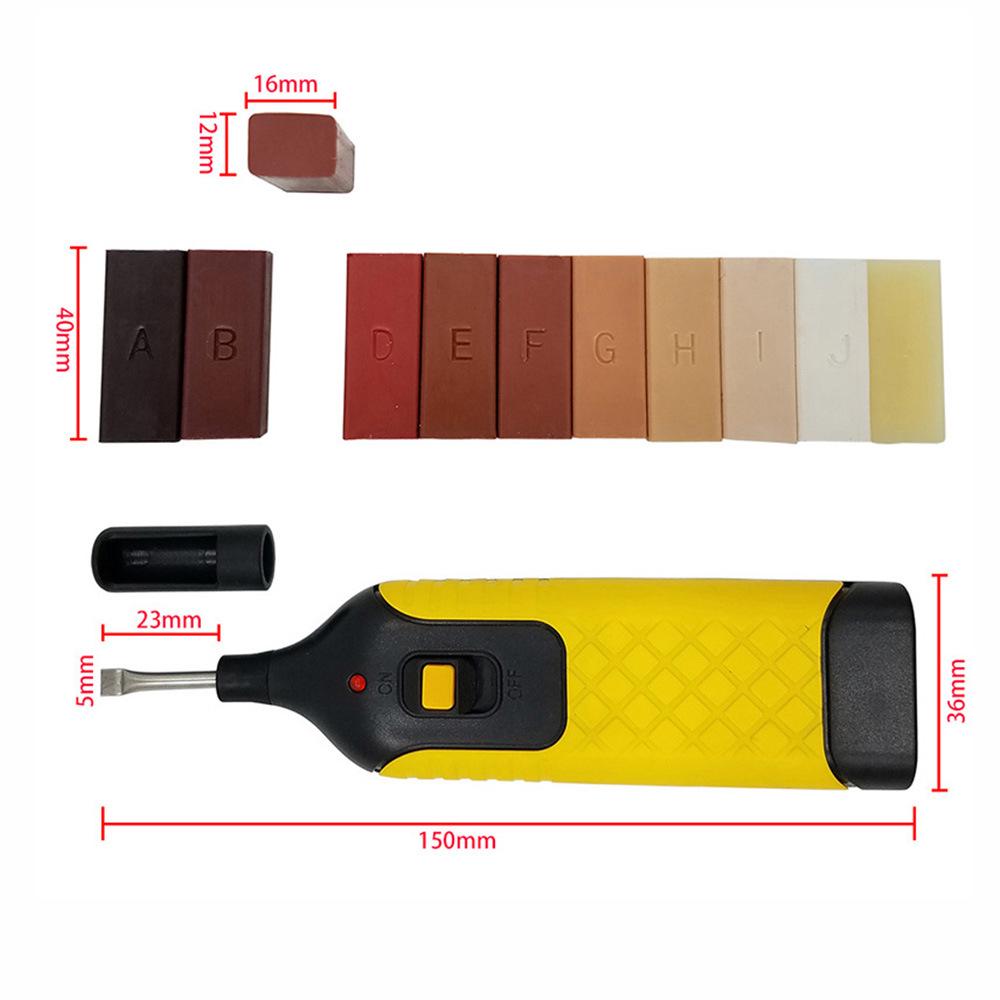 Wood Floor Dent Repair Kit: 16&20PC Wax Blocks & Soldering Iron