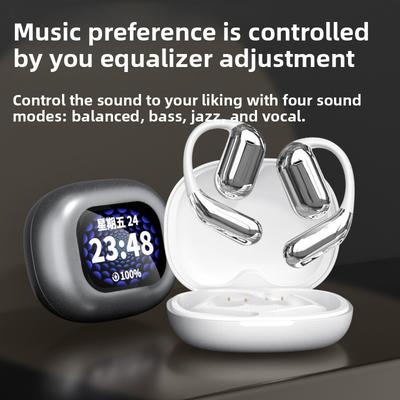 Hanging Ear LCD Color Screen Bluetooth Headset Open Non-in-ear Sports Wireless Smart Headset