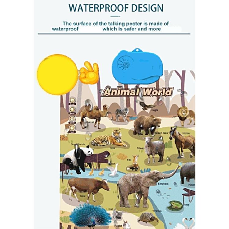 Educational Talking Wall Chart for Kids Interactive Learning Tool for Toddler Preschool Sounding Cogntion Skill Poster