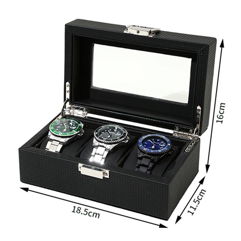 "Carbon Fiber Watch & Jewelry Box for Men and Women"