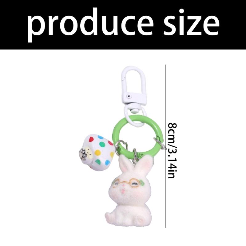 Rabbit Keychain With And Heart-shape Unique Bag Charm Accessory For Women Girls