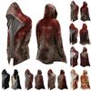Men's Halloween Printed Loose Fit Zip-Up Hoodie Sweatshirt Cardigan