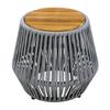 Outdoor Tables Acacia Wood Side Table Modern Rope Base Garden Furniture Natural