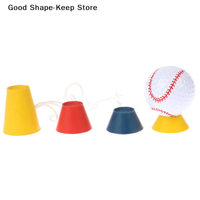 1 Set Golf 4-in-1 Tees Buitensporten Verschillende Hoogtes Rubber Winter Golf Tees Met Touw Driver Home Range Bal Training Oefening
