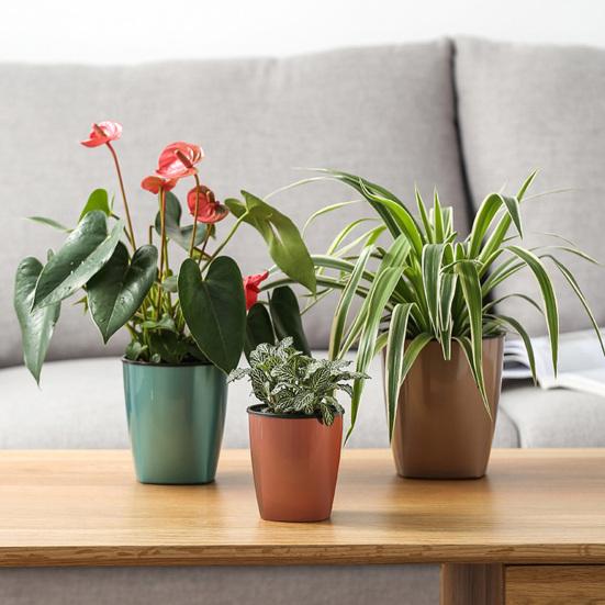 Flower Pot Good Toughness Self Watering Plastic Anti-wet Large Planter Household Supplies