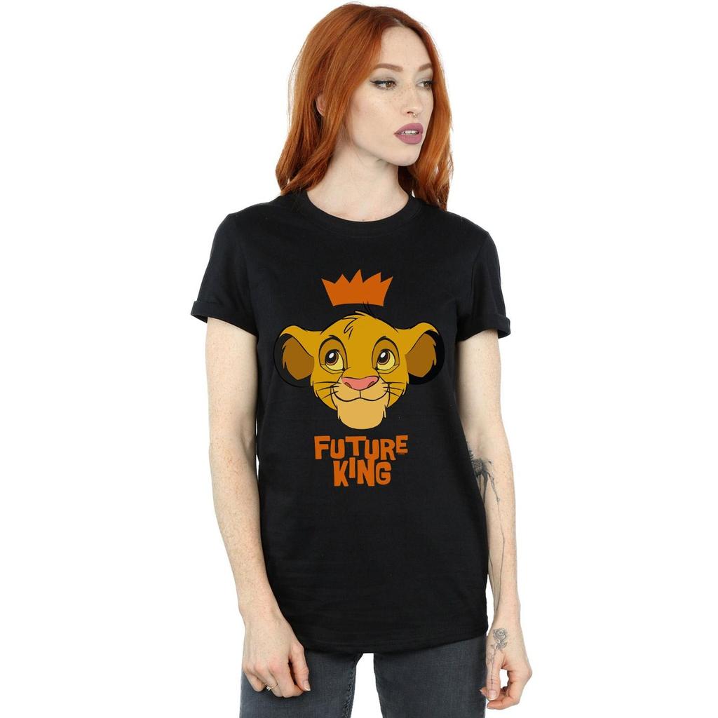 Disney Womens/Ladies The Lion King Simba Future King Cotton Boyfriend T-Shirt