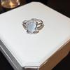 Zirconia Diamond Geometric Heart Open Ring - Fresh High-end Jewelry for Index Finger