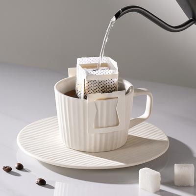 50 Jednorazowych Filtrowych Torebek do Kawy Drip, Ręcznie Robionych, Spożywczych, z Uszami do Zawieszenia, do Ekspresu do Espresso