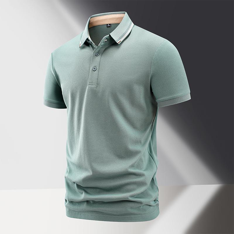 Polo Shirt Men's Summer Casual Business Slim Fit Top with Collar and Short Sleeved T-shirt