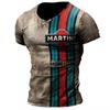 Summer Men's T Shirt 3D Printed American Top Short Sleeve Quick Dry Vintage T Shirt Men's O Neck Pullover Oversized Sportswear