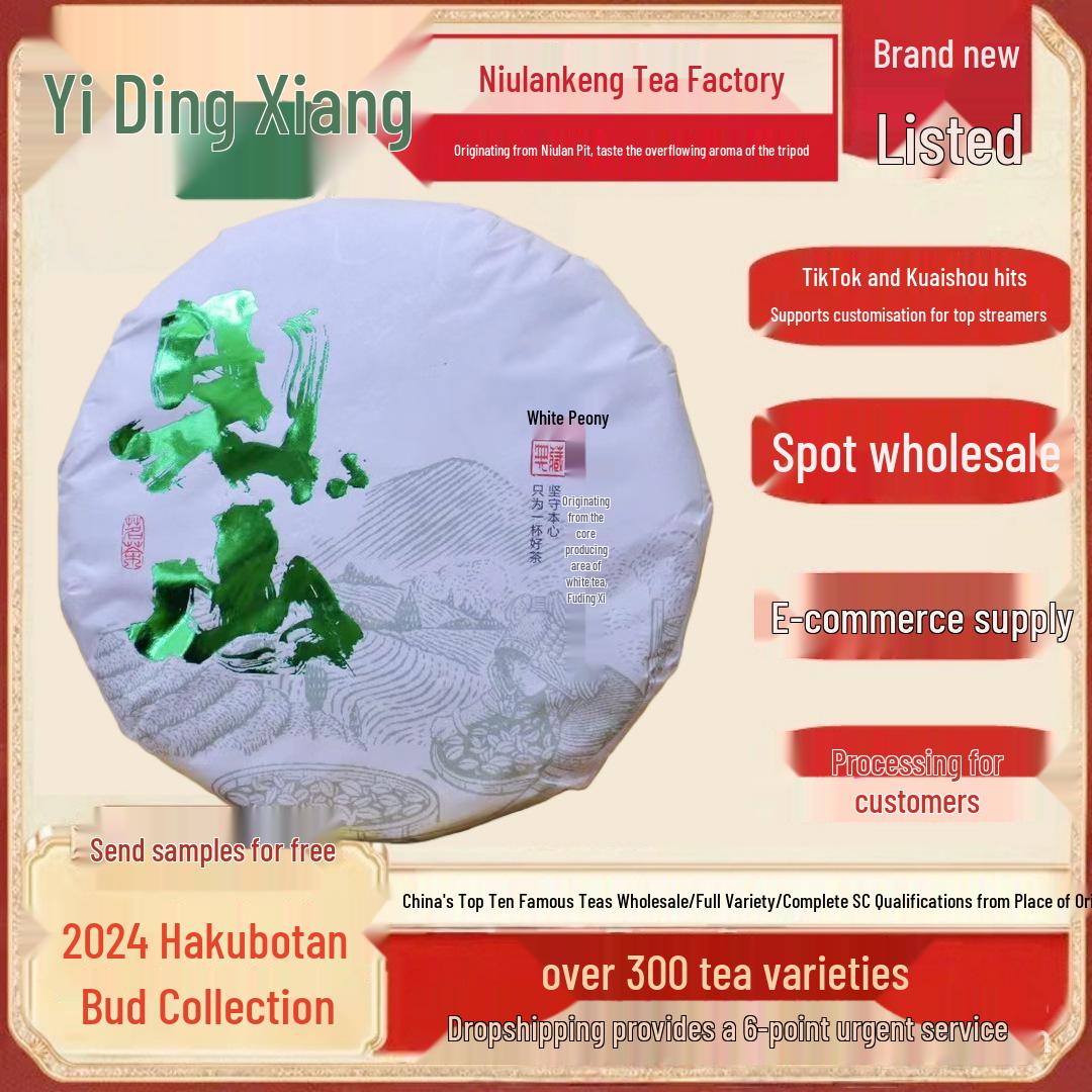 Yidingxiang 2024 Authentic Fuding White Peony White Tea Cake, First Spring Pick, 300g 1 Cake (300g)
