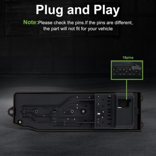 For 03-2008 TOYOTA MATRIX DRIVER MASTER POWER WINDOW SWITCH CONTROL + BEZEL SET