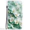 Elegante Portafoglio Colorato con Fiore Custodia per Telefono per Samsung Galaxy A27 5G SM-A276 A 27 Copertura in Pelle Flip Magnetica Carino Modello 3D Capa