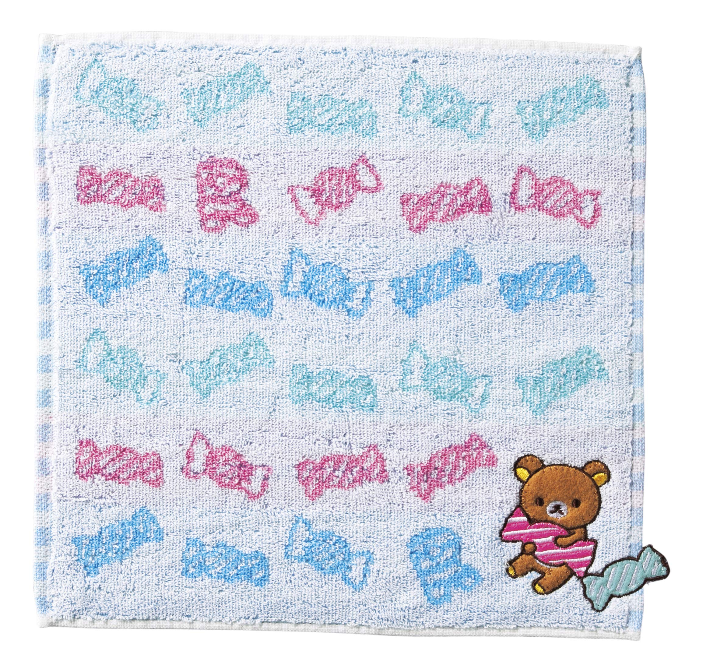 

Marushin Rilakkuma Hand Striped 6405009700 Towel, 26x26cm, Candy,