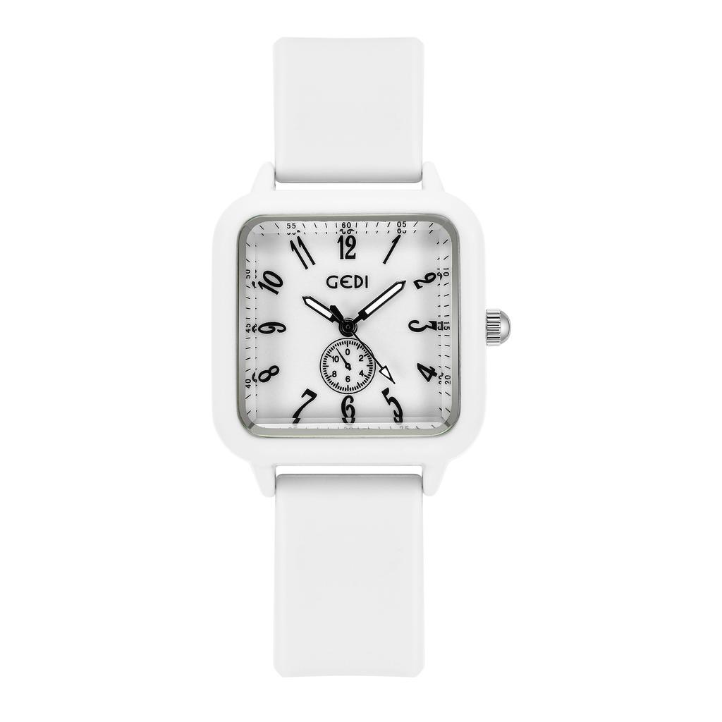 Candy Color Luminous Silicone Tape Student Creative Small Sugar Cube High Value Niche Waterproof Quartz Watch