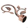 28mm Inner Diameter Drapery Rod End Finial - Leaves- Red Bronze