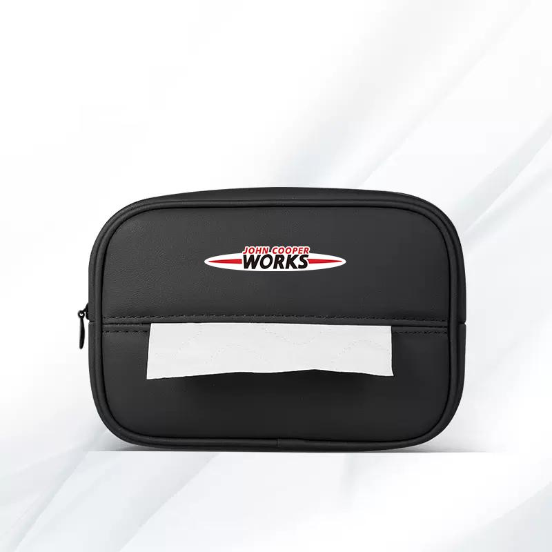 

Car Logo Seat Tissue Storage Box Armrests Sunshades For MINI JCW Cabrio Cooper Countryman Aceman Clubman Coupe Paceman Roadster