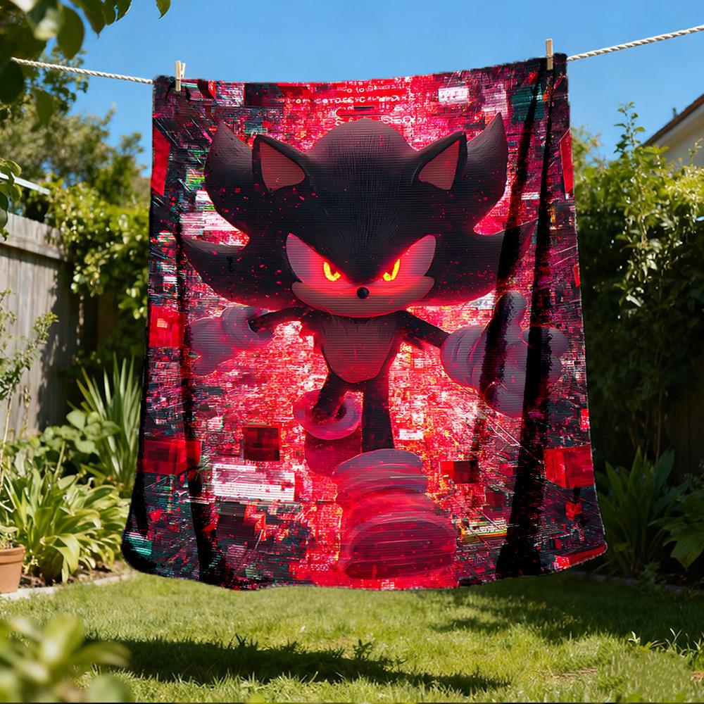 1pc Sonic Outdoor Soft Blanket Ultra Plush, Warm, Versatile, and Easy Care for Camping, and