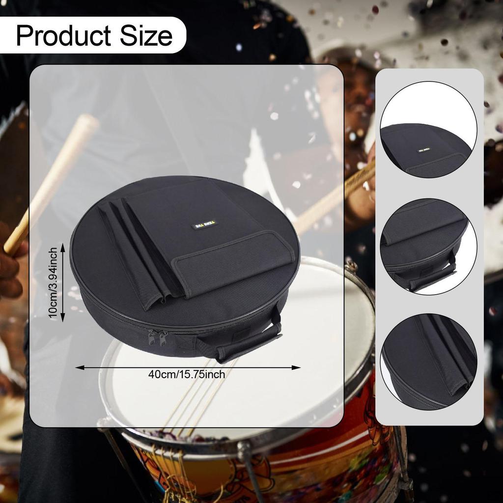 Drum Bag Backpack Carrying Case Percussion Accessories Pocket Dustproof Stick Mallet with Carry