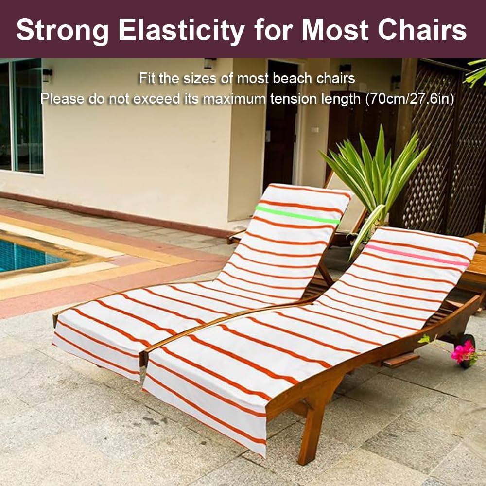 12 Pack Towel Clips for Chairs Cruise, Silicone Towel Bands for Cruise Chairs, Multi-Functional Beach Towel Bands Beach Towel Clips Beach Towel Clips