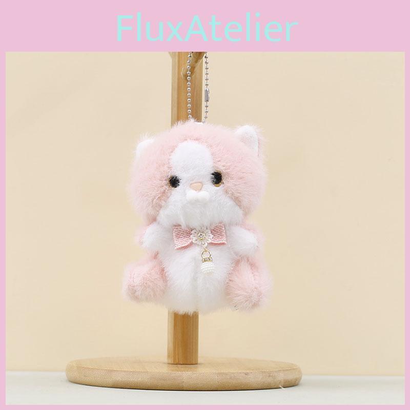 Plush Cat Keychain With Pp Cotton Filling For Cute Bag Decor