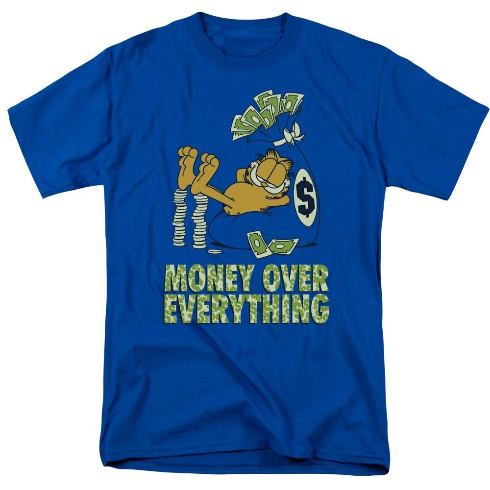 Garfield - Money Is Everything - Unisex Short Sleeve Children s T-shirt - Blue 160