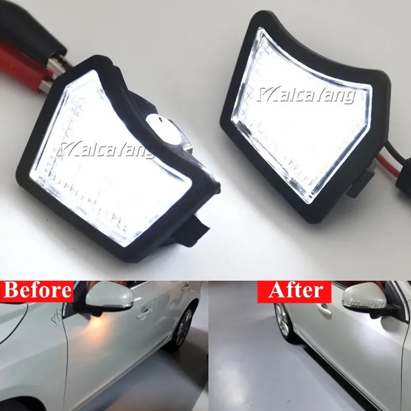 

2Pcs For Volvo V40 V50 V60 V70 MK3 C70 MK2 XC90 XC70 Jaguar XK XF Error Free LED Side Mirror Puddle Lights Best Quality