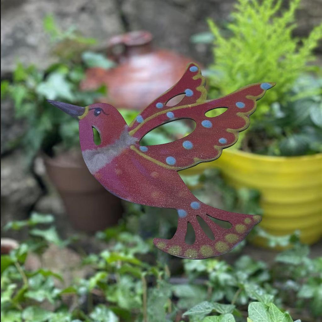 Metall Bunter Vogel, Metall Wandkunst, Wanddeko, 3D Vogel Skulptur Garten Bunte Deko Für Innen- Und Außenbereich Haus Hof