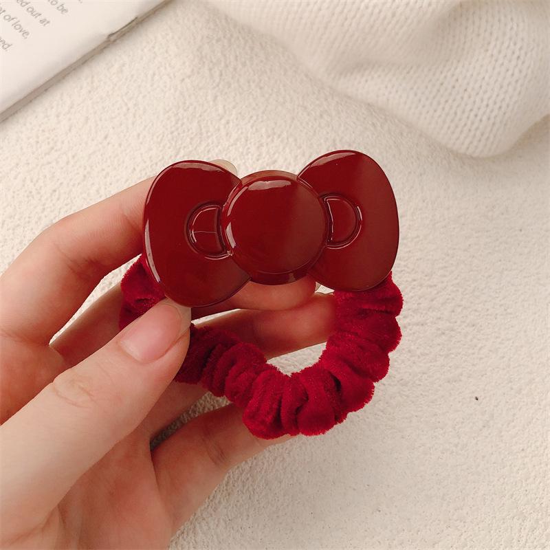 Ankola Red Bowknot Kitten Hair Clip for Girls - Sweet Hairpin Accessory