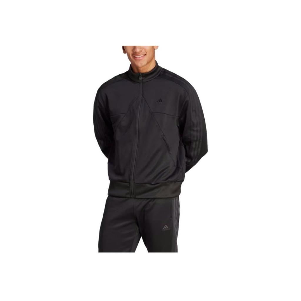 Adidas Color Block Zip Up Retro Sports Stand Collar Jacket Men Jackets Black IM2894