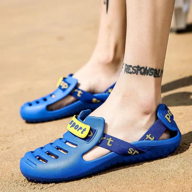 Fashion Beach Man Sandals Hole Shoes Number 41 Open Toe High Quality Luxury Wholesale New Fashion Summer Sale H Color Shoes for Men