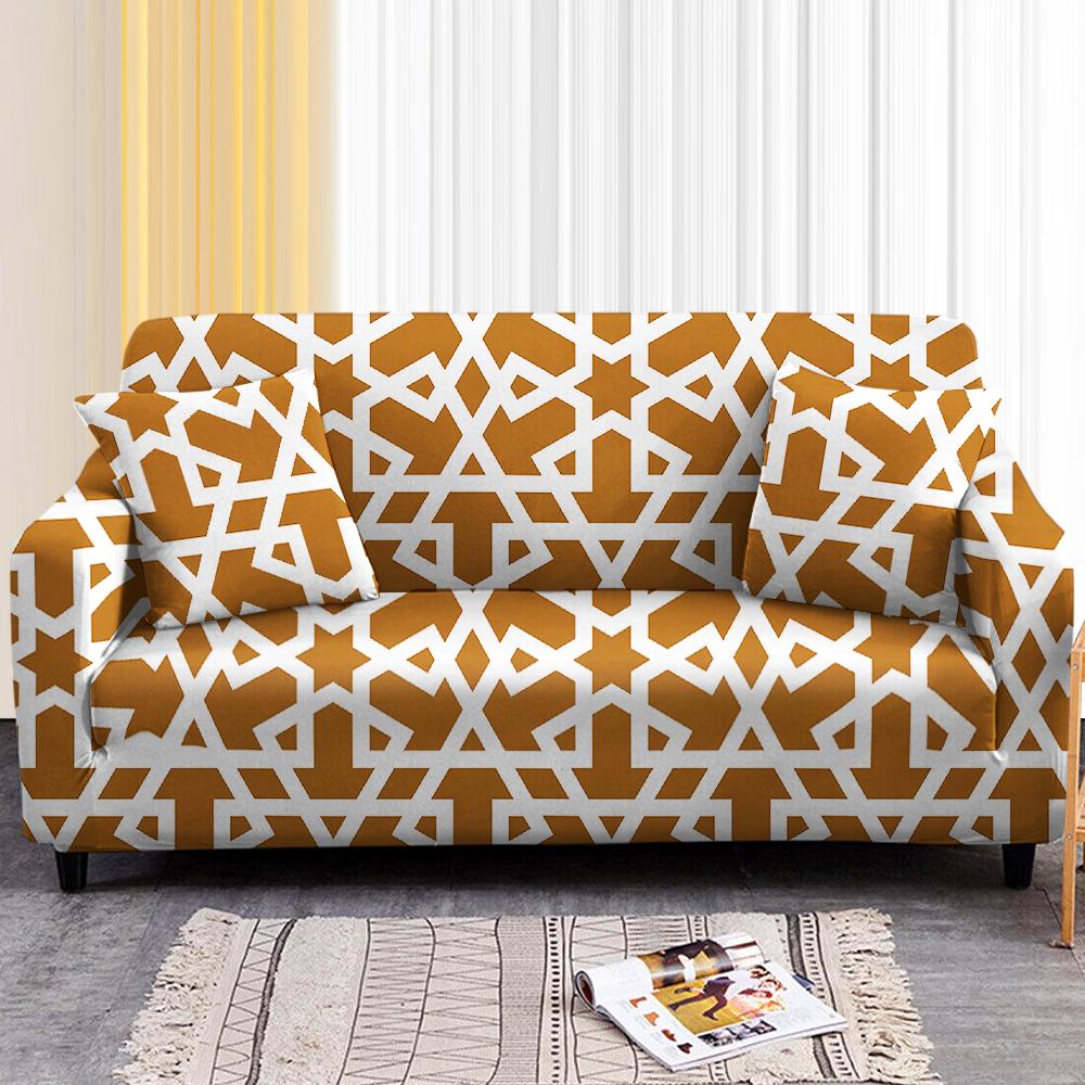 

Geometric Pattern Living Room Elastic Sofa Cover Stretch Geometric Printing Slipcover Sofa Cover Furniture Protective Cover