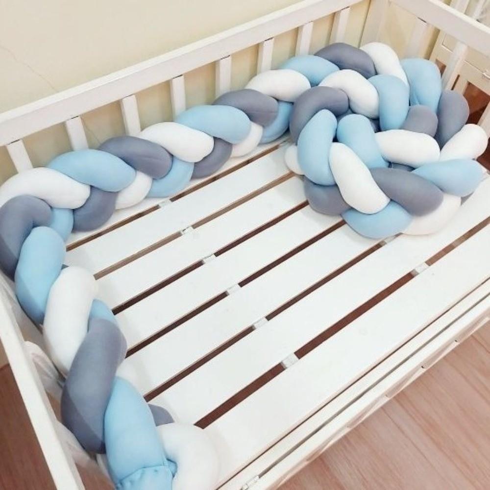 Handmade Bed Bumper Soft Plush Braided Pillow Baby Crib Bumper Crib Protector Baby Bed