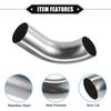 2 Pcs Bend Elbow Pipe Tube, 1.5" OD 4.72" 2.95" Leg 90 Degree DIY Exhaust Pipe Intercooler Air Intake Tube Universal For Car Truck Durable 304