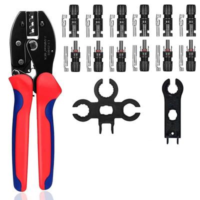 Solar Crimping Tool Kit High Efficiency Portable PV Cable Crimp Pliers Connectors Wrench Set Pocket
