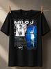 Milo J Blue Konzert-Fotocollage mit Panels, Datumsdetails und kühlem Magazin-Layout, Unisex, Alle Unisex, Alle T-Shirts