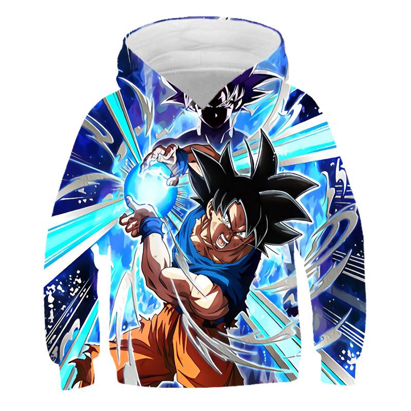 2025 Barn Japansk Anime Super Dragon Ball Pullover Super Goku 3D-trykk Gutt Streetwear Mote Genser Casual Dragon Ball Kul Hettegenser