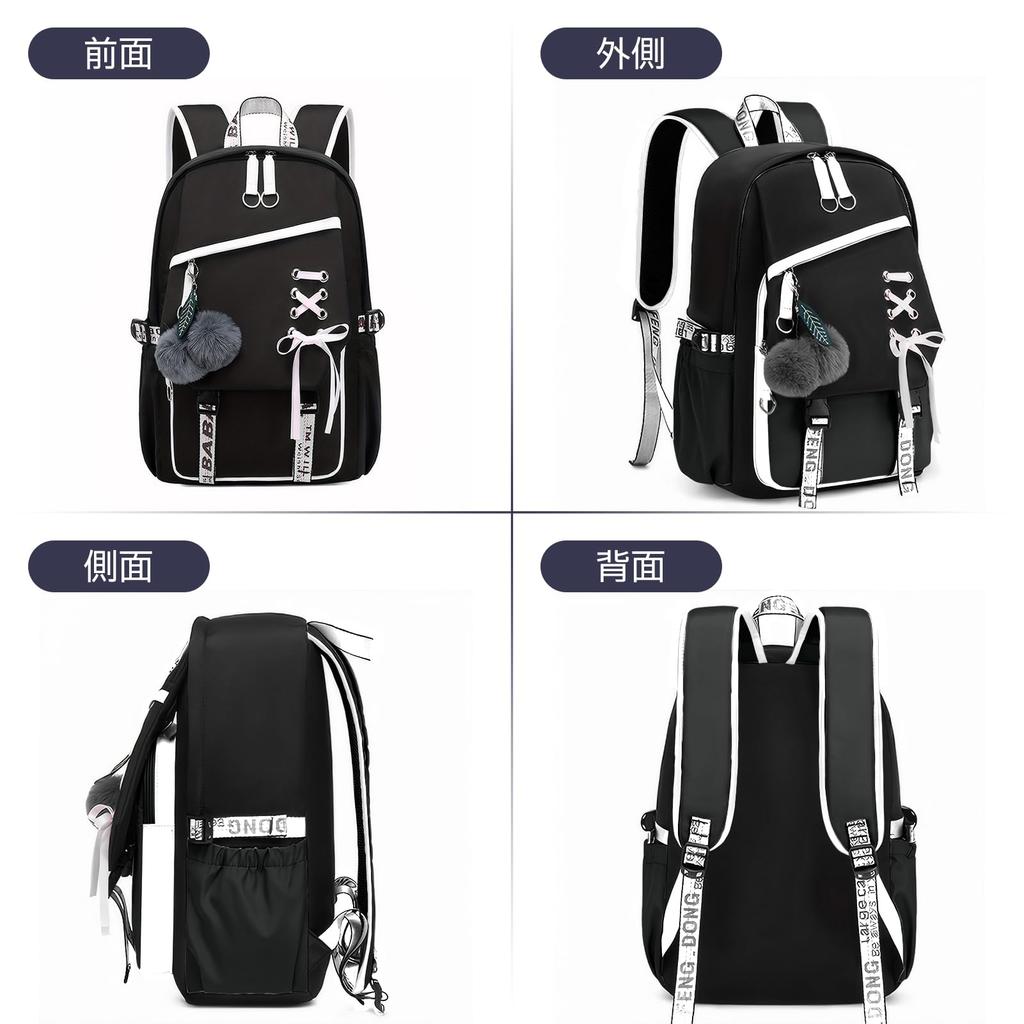 [Panegy] Women's Backpack, Large Capacity, Lightweight, Cute, Water-Repellent, Suitable for High School Girls, College Students, and Adults, Stylish,