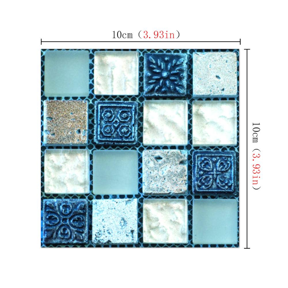 Creative Mosaic Self-Adhesive Wall Stickers Kitchen Greaseproof Wallpaper Crystal Toilet Bathroom Moisture-Proof Waterproof Film