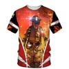 3D Unisex Summer Firefly T-shirt for Men and Women, Quick Drying, Polyester Fiber, Short Sleeved, Round Neck, Top
