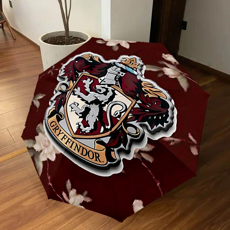 1PC Warner Gryffindor Coat of Arms Umbrella-8-Rib Reinforced, Automatic Open, Lightweight & Durable-A54