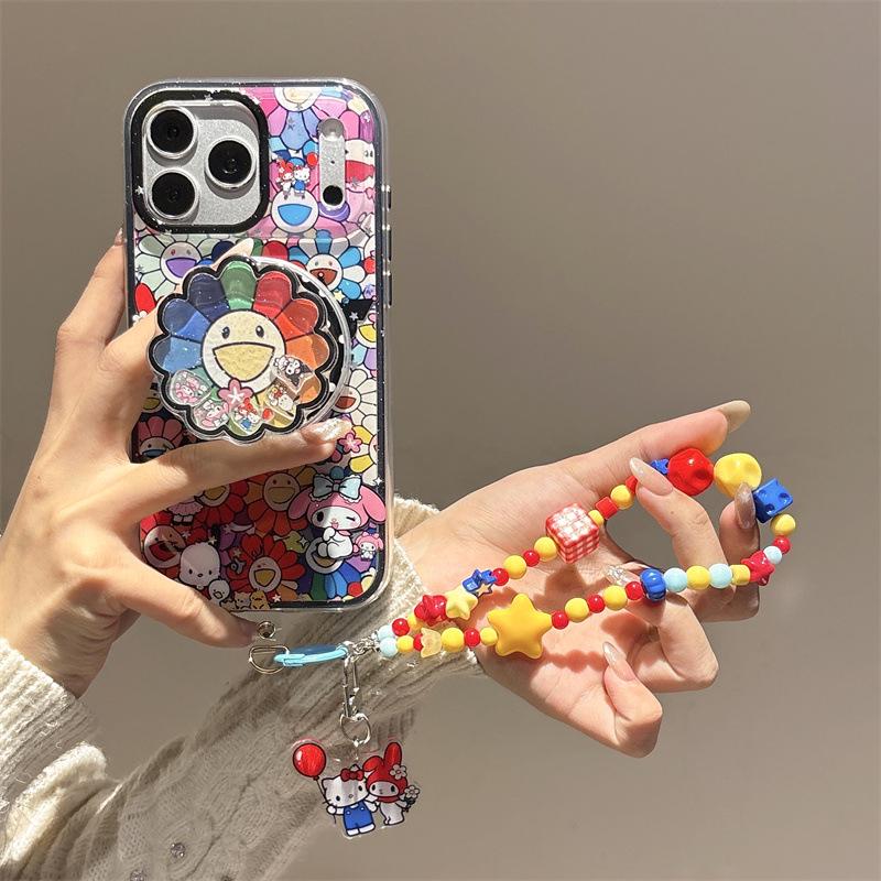 Magnetic Sunflower & Animals iPhone Case for 17/16 Pro Max/15/14