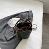 Fashiable Women's Bucket Bag, Stylish Solid Color Woven Effect Handbag Shoulder Bag and Crossbody Bag, Can Be Carried By Hand