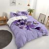 Butterfly Pattern Duvet Cover Queen King Size Purple Floral Textured Bedding Set Bedroom Decor 3 Piece Set With 2 Pillowcases