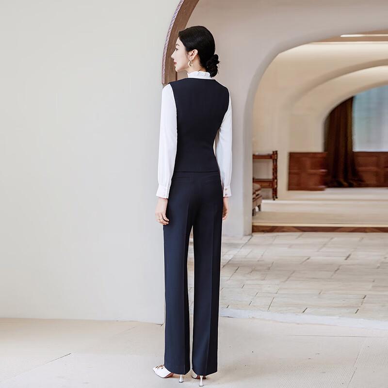 Tluoman Women's Professional Vest & Flared Pants Suit