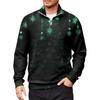 Men's Loose Casual 1/4 Zip Sweatshirt Fashion Printed Long Sleeve Top With Pockets